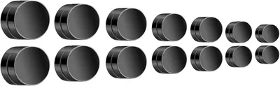 Produktbild von Magnetische Ohrstecker, 7 Paar, Edelstahl, 6-12 mm, für Herren und Damen