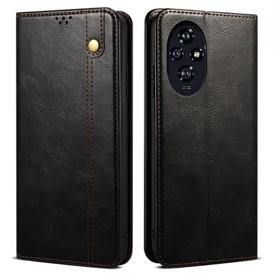 Image de Etui pour Honor 200 étui en cuir avec fonction stand noir
