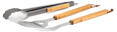 Immagine prodotto di Set di 3 utensili da griglia G21 con manico in legno