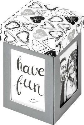 Image de Walther Boîte cadeau photo Surprise 8,5x8,5x13,5 gris FB280D