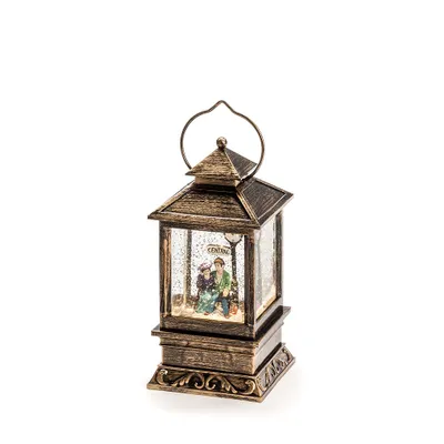 Image de Konstsmide Lanterne à neige LED avec couple, petite, remplie d'eau, 1 diode blanc chaud, fonctionne sur piles, intérieur, 3 x AA 1.5V (non incluses)- 2809-000
