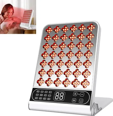 Produktbild von Wiederaufladbare Rotlichttherapie-Lampe, 210 LEDs, 4 Wellenlängen, Timer, 12 Modi, kabellos, Gesicht & Körperpflege