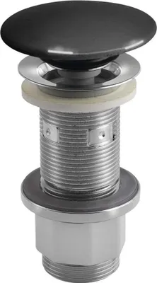 Zdjęcie produktu dla Zestaw odpływowy do umywalki 5/4", click-clack, korek betonowy, 10-80 mm, antracyt półpołysk