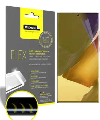 A product package for screen protectors is shown next to a smartphone with a screen protector being applied.