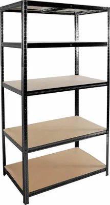 Produktbild von Linder Exclusiv Steckregal, Werkstattregal,Schwerlastregal, Lagerregal, Metallregal 180x90x40 cm Schwarz
