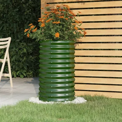 Produktbild von Pflanzkübel Pulverbeschichteter Stahl 40x40x68 cm Grün , Gabionen Design 2024