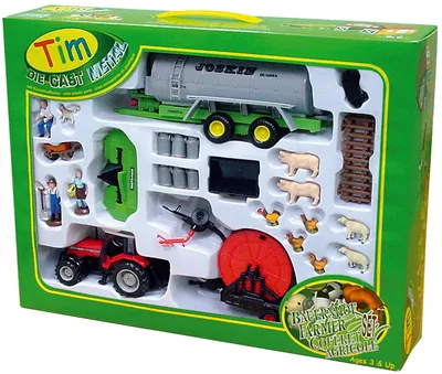 Produktbild von TIM 31008 Bauernhofset 1:32 Massey Ferguson, Joskin
