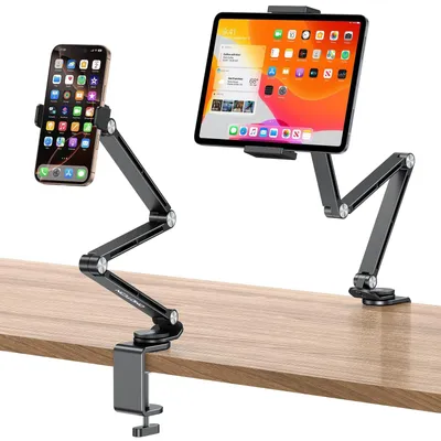 Produktbild von Aluminium-Tablettensockel mit 360° Drehung für Tablets bis zu 12 Zoll