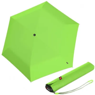 Obrázek produktu pro Knirps KNIRPS US.050 NEON GREEN - lehký dámský skládací plochý deštník