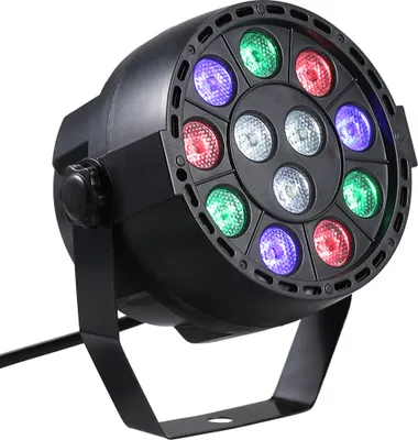 Produktbild von AC9–240V,Par-Lichter mit 12 LEDs, 8 Kanälen, RGBW-Farbmischung, DMX-Stroboskop, Sound-Aktivmodus, für Disco-Partys und Weihnachten