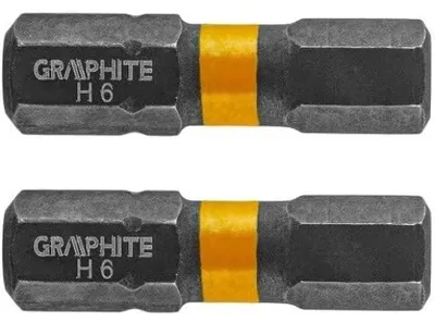 Produktbild von Sechskant-Schlagbits 6 x 25 mm, 2 Stück.