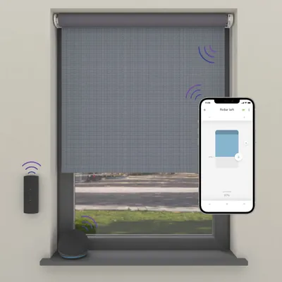 Produktbild von Cocoon Home Elektrisches Rollo 220x190, Verdunkelnd, Smart, Stahlgrau Struktur
