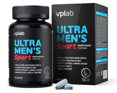 Productafbeelding van VPLab Ultra Mannen Sport Multivitamine, 90 capsules, 47 voedingsstoffen