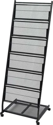 Obrázok produktu pre Stojan na časopisy The Living Store 47,5 × 43 × 133 cm čierny A4
