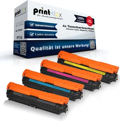 A product shot of toner cartridges and their packaging.