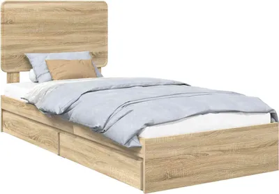 Obrázok produktu pre vidaXL Úložná posteľ Sonoma dub 90 x 200 cm materiál na báze dreva