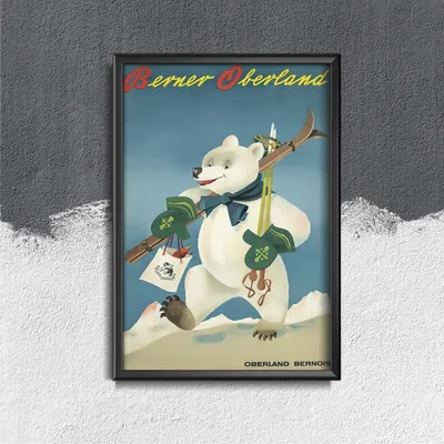 Produktbild von Poster - Canvas - Leinwand - 21 cm x 29,7 cm - Fotoposter - Leinwandkunst - Schweiz Berner Oberland
