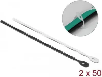 Produktbild von DELOCK Blitzbinder wiederverwendbar L 120 x B 3,6 mm 100 Stk