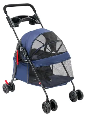 Imagen del producto de Carrito plegable para perros: ligero y compacto, color gris claro