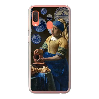 Produktbild von MuchoWow® Handyhülle Schutzhülle Hülle für Samsung Galaxy A20e Milchmädchen - Das Mädchen mit dem Perlenohrring - Vermeer Silikon Softcase Handy Hülle - Abdeckung