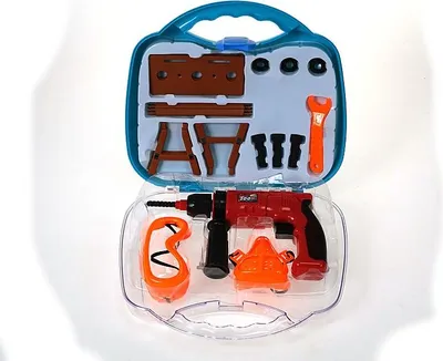 Zdjęcie produktu dla zestaw narzędzi w walizce z wiertarką 29x26x6cm