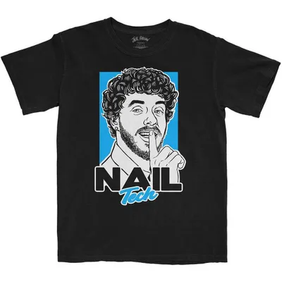 Productafbeelding van Jack Harlow nagelstyliste T-shirt met korte mouwen, zwart, maat L