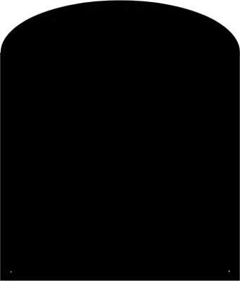Produktbild von Funkenschutz Stahlbodenplatte Schwarz Segmentbogen 120 x 100 cm