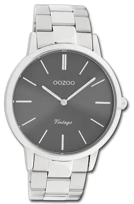 Immagine prodotto di Oozou, orologio da polso vintage, serie Damenuhr, cinturino in metallo argentato, movimento al quarzo, display analogico, modello D3UOC20021