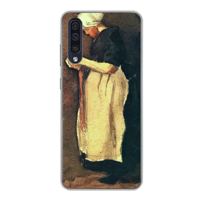 Produktbild von MuchoWow® Handyhülle Schutzhülle Hülle für Samsung Galaxy A30s Die Scheveningerin - Vincent van Gogh Silikon Softcase Handy Hülle - Karteninhaber