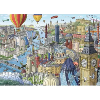 Immagine prodotto di Puzzle RAVENSBURGER Intorno alla Gran Bretagna e all'Irlanda 1000 pezzi