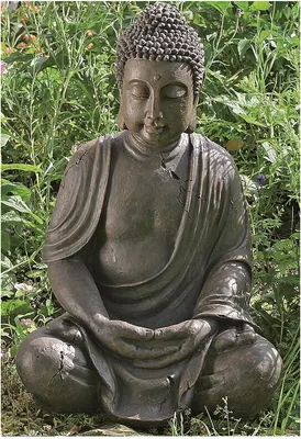 Produktbild von Deko-Buddha, aus Kunstharz, 40 cm hoch, braun