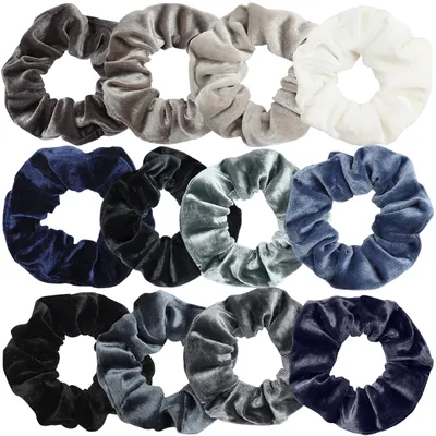 Produktbild von Belle Vous 12 Stk Haargummis Scrunchies Samt - Weiche Samthaargummi für Frauen, Haarband Skrunchy Scrunchie für Glatte, Wellige, Lockige, Krause,