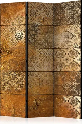 Produktbild von 3-teiliger Doppelseitiger Vlies Paravent - Old Tiles 135x172 cm Muster f-A-0633-z-b