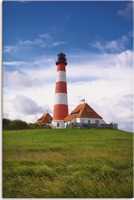 Produktbild von ARTland Leinwandbild Westerhever Leuchtturm Größe: 60x90 cm