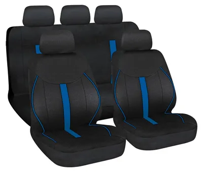 Produktbild von LAMPA Speed Sitzschonbezug Sitzbezüge Set Vorne und Hinten Universal Polyester Schwarz Grau