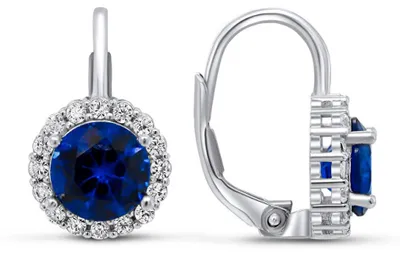 Immagine prodotto di Orecchini in argento con zirconi blu EA127W