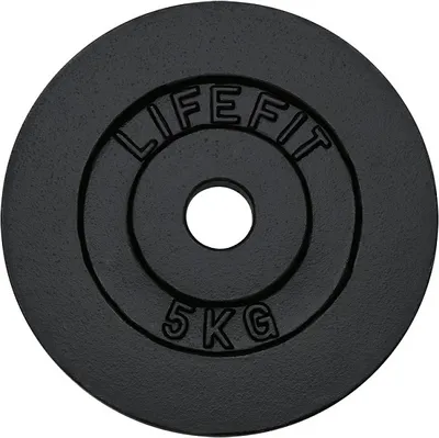 Zdjęcie produktu dla Krążek LIFEFIT® 5 kg, metalowy, do pręta 30 mm