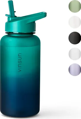 Produktbild von Trinkflasche 1L Sport Flasche Wasserflasche BPA frei grün blau Fitness Vinsun