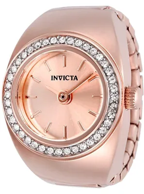 Obrázok produktu pre Invicta Mini Ring 48945 Dámske hodinky - Quartz strojček - Nerezová oceľ s ružovo-zlatým ciferníkom - 17 mm