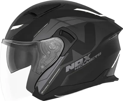 Immagine prodotto di Casco aperto NOX Jet con Blend N130 Klint M - nero/grigio/bianco opaco