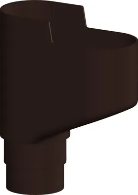 Produktbild von Dachrinne Halbrund 100mm Einzelteile | Universalabzweig zur einseitigen Entwässerung Anthrazit | Kunststoff PVC Fallrohr DN60 | Gartenhaus Carport Ter