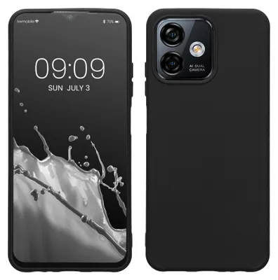 Produktbild von kwmobile Handyhülle für Ulefone Note 16 Pro Hülle - TPU Case - Kabelloses Laden - Schutzhülle Cover in Schwarz matt