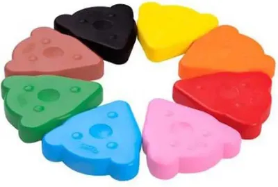 Produktbild von Jovi 948, 8 Stück(e), Schwarz, Blau, Braun, Grün, Orange, Pink, Rot, Gelb, Mehrfarbig, Dreieck, Spitz, Wachs