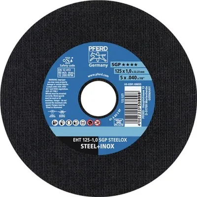 Produktbild von PFERD 61343122, Schneidedisk, Edelstahl, Stahl, 18 cm, Jede Marke, Flache Mitte, 2,22 cm
