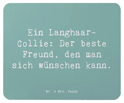Produktbild von Mr. & Mrs. Panda Mauspad Spruch Langhaar Collie Freund - Meeresbrise - Geschenk, Hunderassen, aktive Familien, Mousepad, Eigenschaften, Mouse Pad, Spielkamerad, laptop