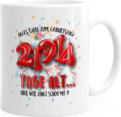 Produktbild von Kaffee-Tasse Geburtstag 60 Tage alt aber wer zählt schon mit Geschenk lustig MoonWorks® weiß unisize