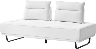 Zdjęcie produktu dla BELIANI Sofa tapicerowana 3-osobowa biała tapicerka metalowe nóżki minimalistyczna nowoczesna