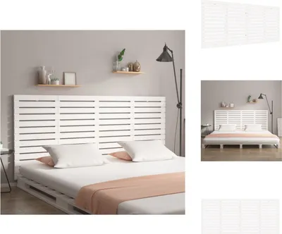 Produktbild von vidaXL Wand-Kopfteil Weiß 166x3x91,5 cm Massivholz Kiefer -  Kopf- & Fußenden