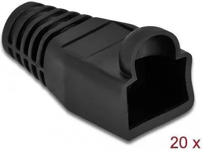 Produktbild von Delock Knickschutztülle für RJ45 Stecker schwarz 20 Stück