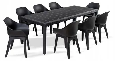 Produktbild von Gartenmöbel-Set Liveto Tre 8 Stühle + Tisch